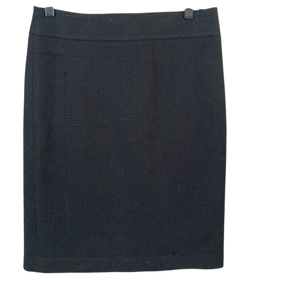 Jones NY Pencil Skirt Womens 4 Black Side Slit Front Career Workwear Casual New - Picture 2 of 13